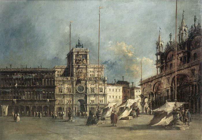 GUARDI, Francesco The Torre del'Orologio oil painting picture